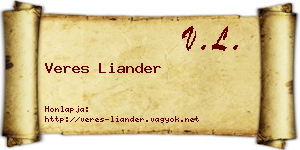 Veres Liander névjegykártya